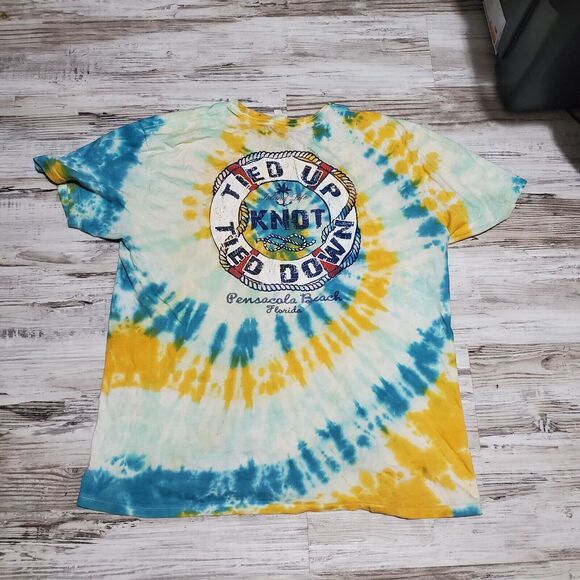 Penscola Florida Tye Dye Adult Shirt Size 2XL Spiral Hand Dyed - Picture 1 of 3